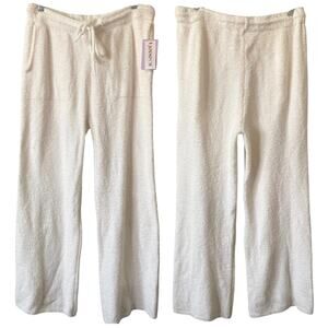 NEW JOYSPUN Ultra Soft & Cozy Chenille Pants Size Small (4-6) Winter White Warm